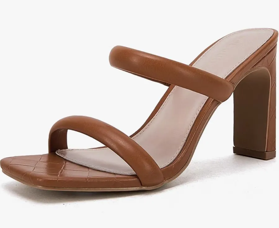 Chocolate Brown Heeled Sandals Size 11
