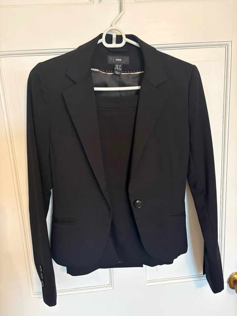 H&M Black Skirt Suit Set