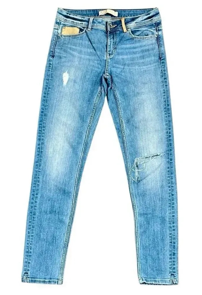 Zara Z1975 Distressed Ripped Skinny Denim Jean 4