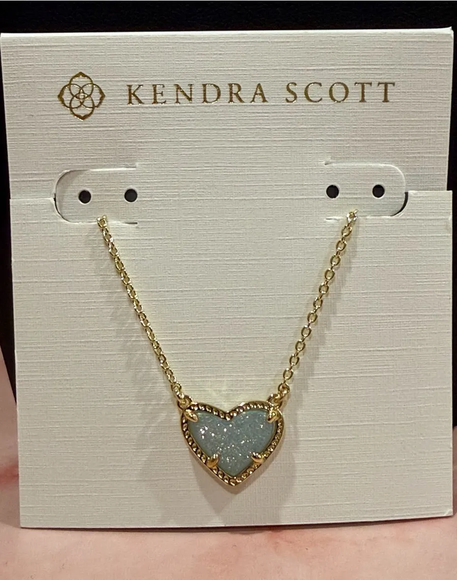 Kendra Scott | Gold Plated Druzy Heart Necklace