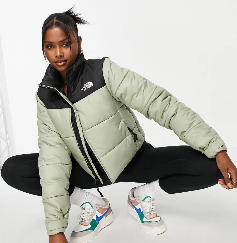 Saikuru cropped jacket in green Exclusive at ASOS