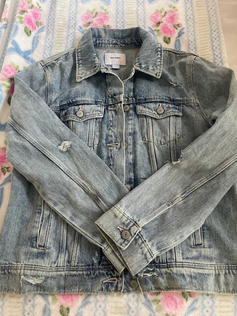 Old Navy Light Blue Denim Jacket - Slim Straight Style