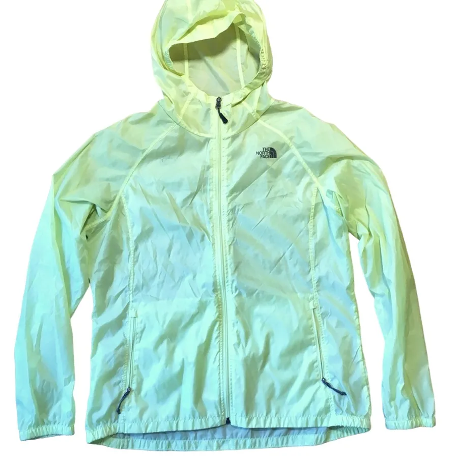 Neon Yellow North Face Rain Coat