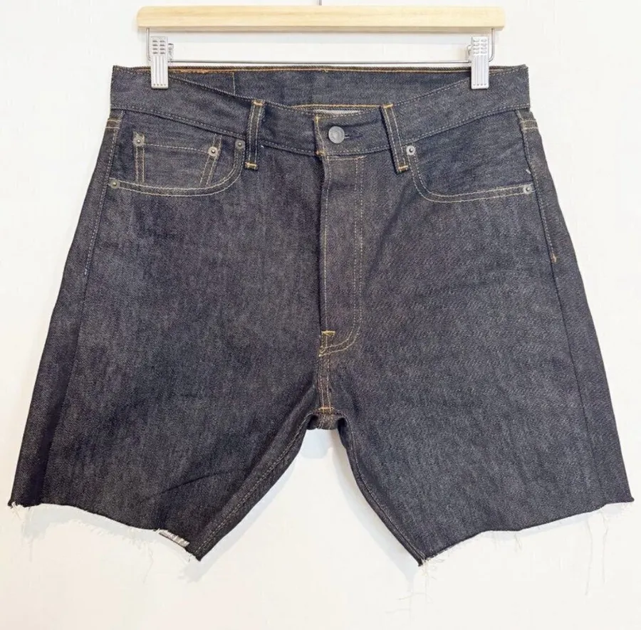 Levi’s 501 Cutoff Bermuda Jean Shorts Jort Modest Casual Dark Wash Boho Denim 31