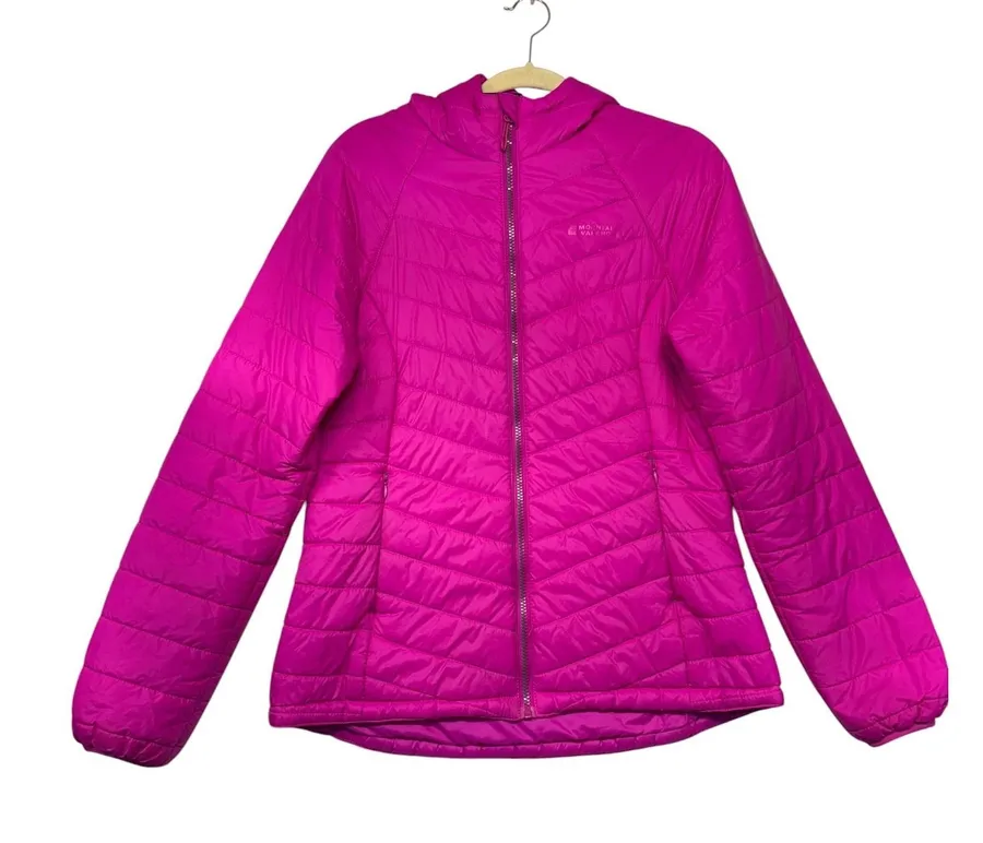 Mountain Warehouse Womens Pink Puffer Jacket Hooded Lightweight Packable Sz 10