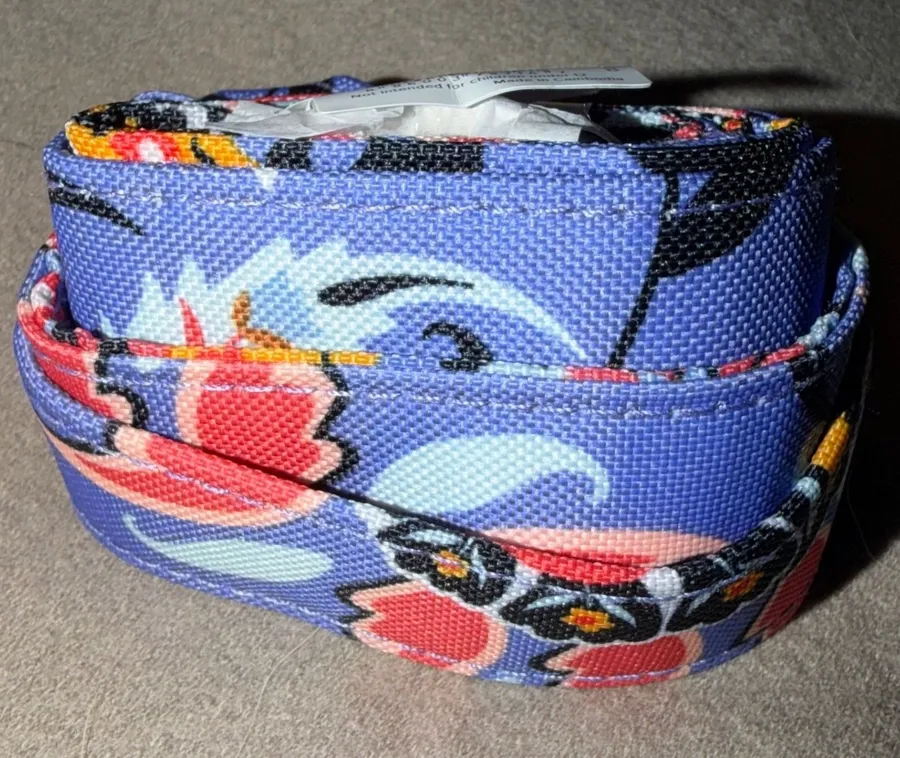 Vera Bradley Lighten Up Wide Lanyard Mural Garden Floral Blue 28182-V78 NWT