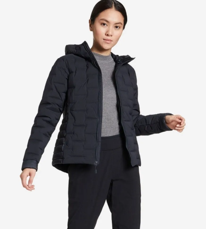 Mountain Hardwear Stretch Duck Down Hoodie Puffer Jacket Black Ultralight M