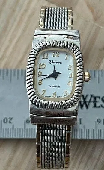 Fashion Watch Geneva Platinum Brand Silver