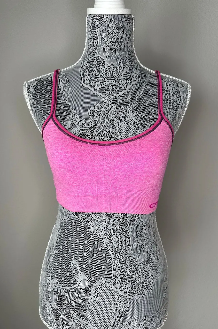 CHAMPION Hot Pink Racerback Skinny Strap Sports Bra Size Small
