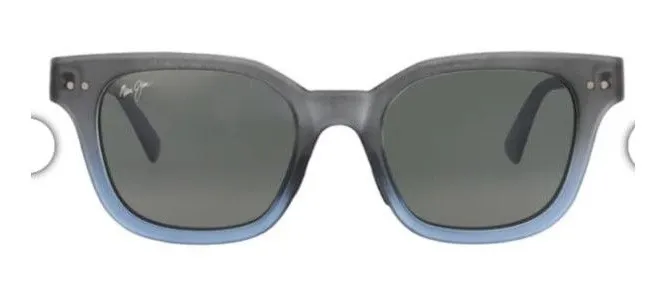 New Maui Jim Shore Break Neutral Grey Blue Square Unisex Sunglasses MJ822-06M