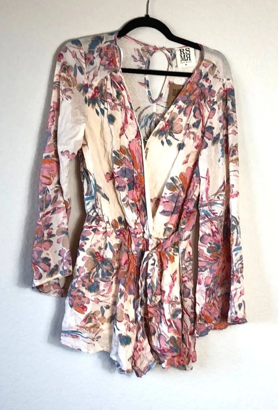 Rossmore floral long sleeve pink romper wedding guest graduation baby size M Size M