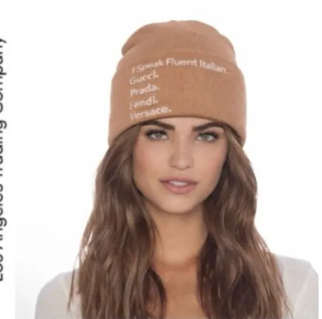 LA/TC Los Angeles Trading Company Fluent Italian Beanie in Wheat