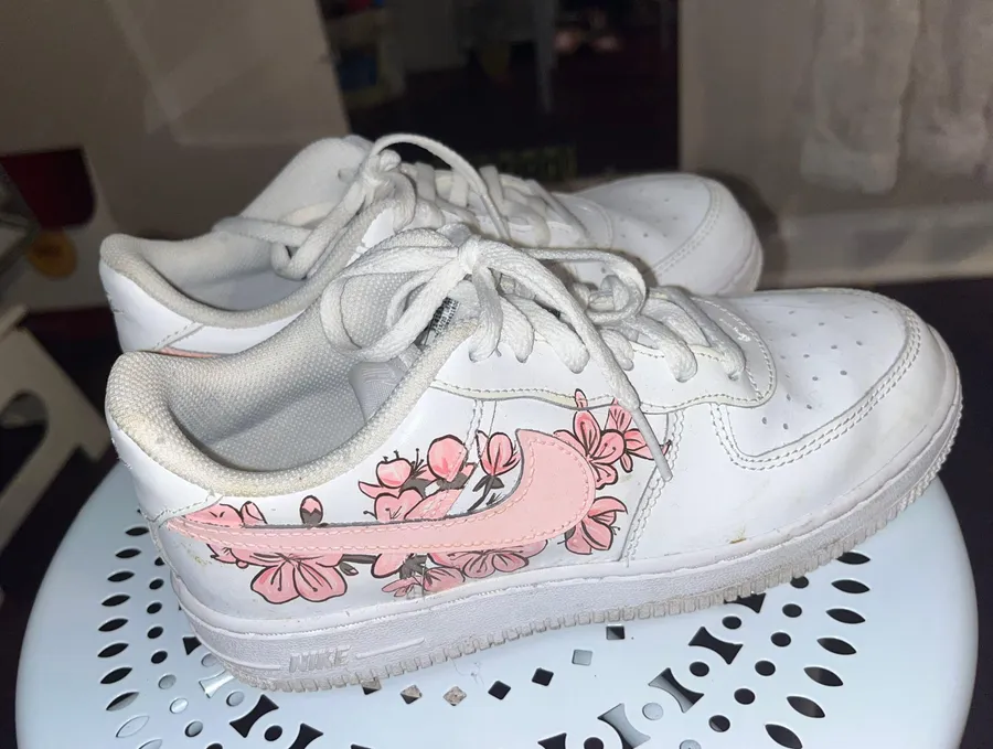 Customized Air Force 1s Pink Size 4.5