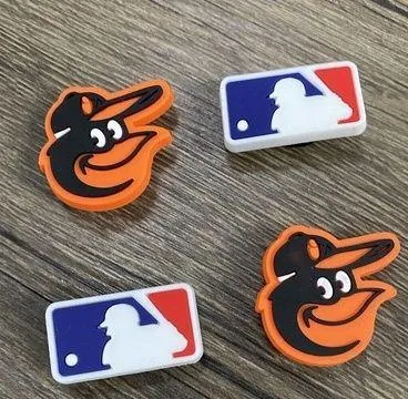 Baltimore Orioles Baseball Team Charm For Crocs Shoe Charms - 4 Pieces