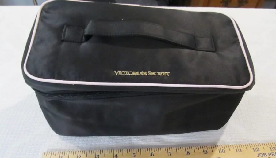 Victoria’s Secret Black Satin Sexy Little Things Travel Lingerie Case