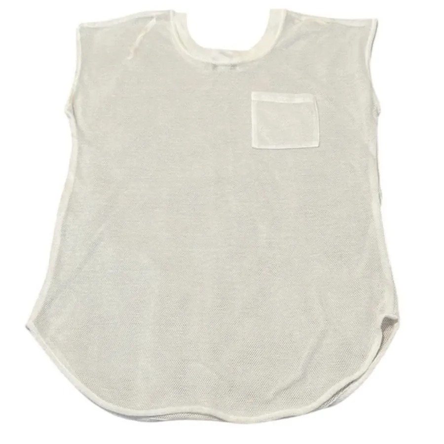 Vintage Under the Sun size large white swimsuit coverup with pocket GVC White