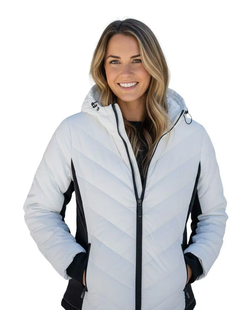 Elie Tahari White Quilted Puffer Jacket XS NWT Outdoor Casual Chic Lightweight