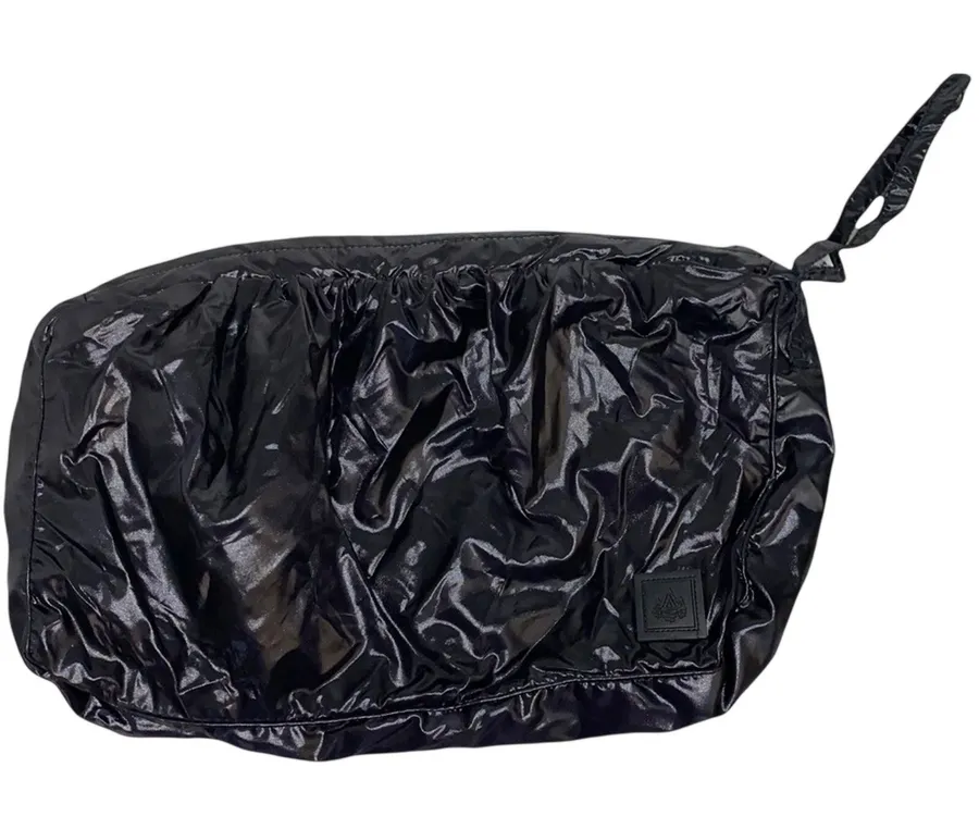 Rainforest Black Patent Cosmetic Bag Travel Toiletry Pouch 8.5x12.25