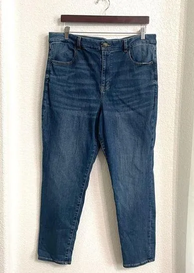 American Eagle Womens Jeans Denim Blue Curvy High Rise Jegging Stretch Size 18
