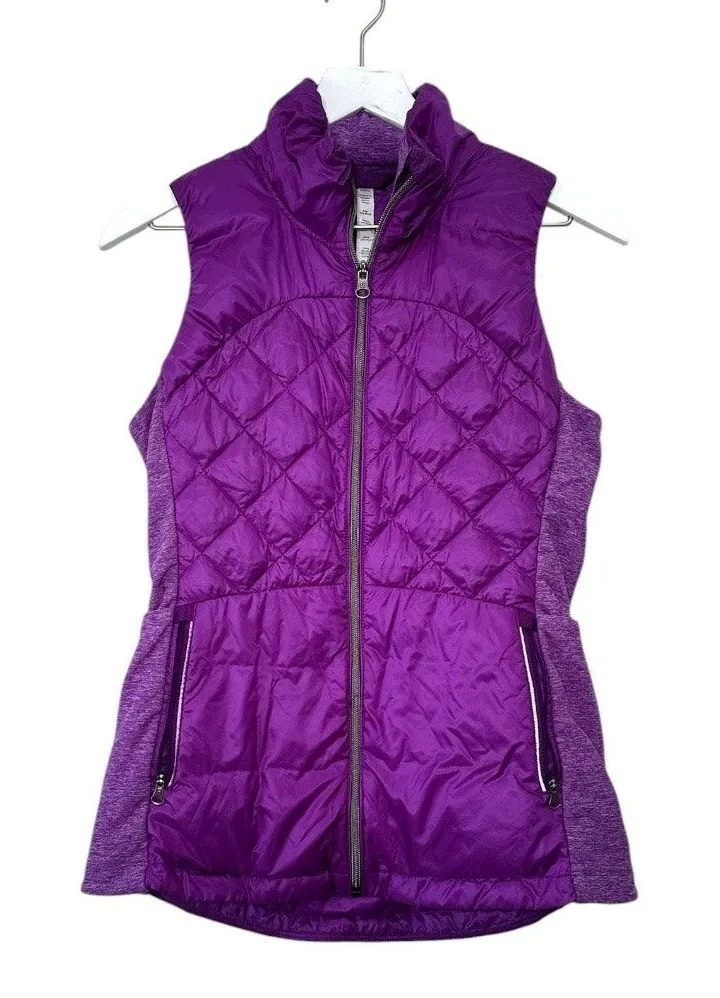 Lululemon Athletica Purple Down For A Run Vest Size 6