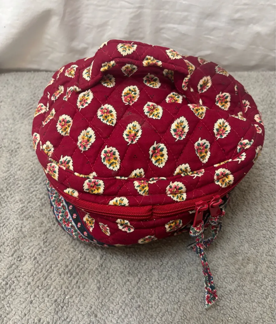 Vera Bradley Quilted Makeup Bag Round