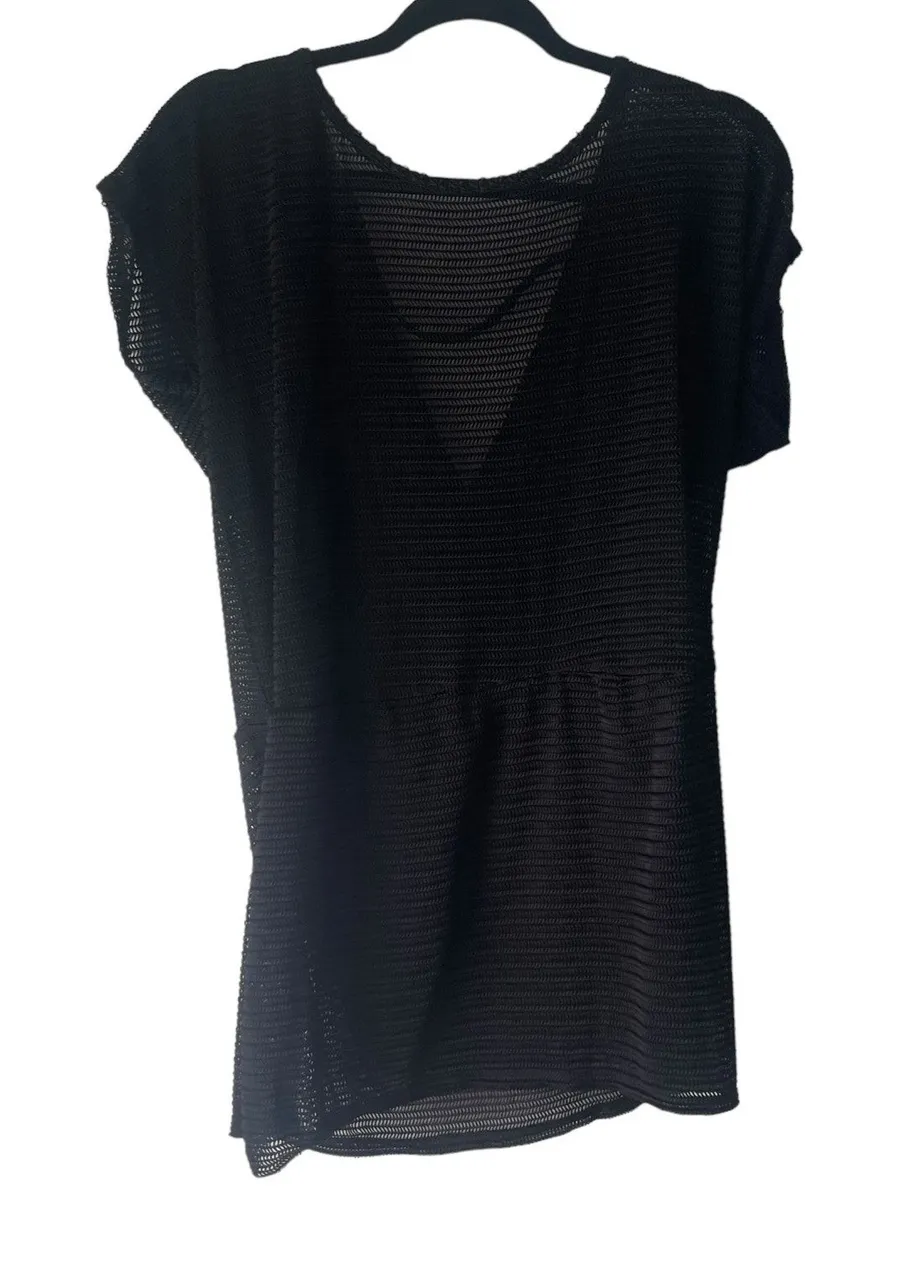 Jordan Taylor Women's Size Large Black Mesh Swimming Suit Cover Up