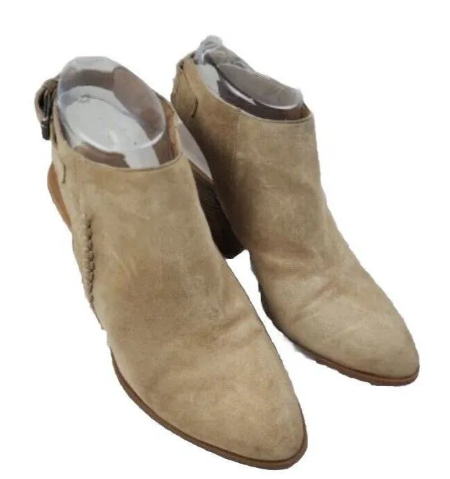 Franco Sarto Adesso Suede Slingback Ankle Boots Booties Womens Size 9M