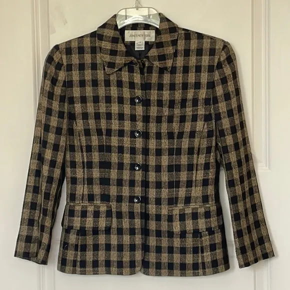 Vintage Jones New York Plaid Blazer 4