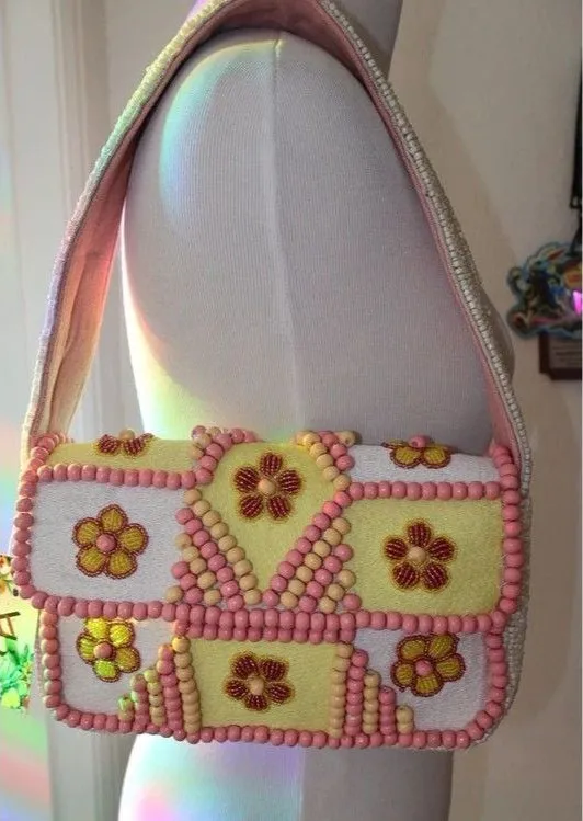 womens Beaded BOHO Bag
