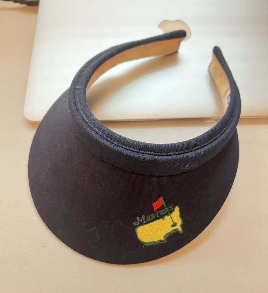 Vintage Masters Golf PGA Sun Visor Adult One Size Navy Blue Made In USA