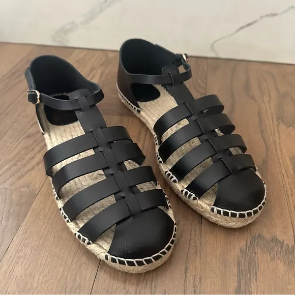 NIB Castaner x Ancient Greek Sandals Women's Chios Espadrille Sandal Black 40 EU
