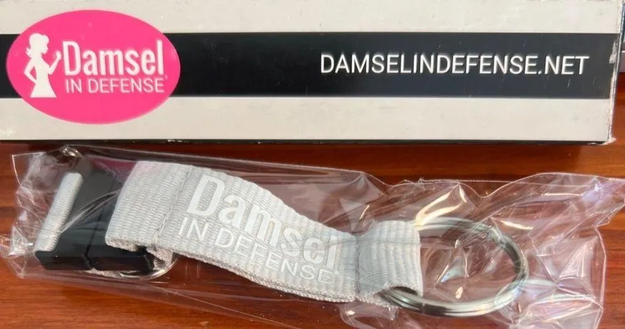 Damsel In Defense Breakaway Keychain Gray Metal Clip Personal Safety Accessory