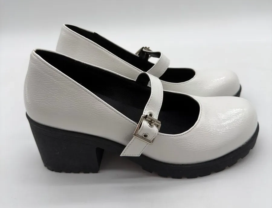 Dirty Laundry Chunky Heel Platform White Lug Sole Mary Jane Loafer 10 Y2K