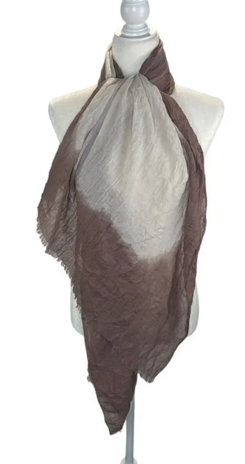 SCARF Ombré Rectangular with Eyelash trim