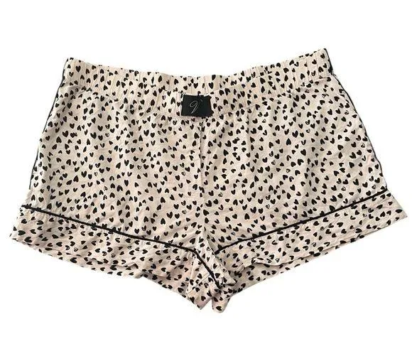 Victoria's Secret Pink and Black Hearts Pajama Sleepwear Bottoms