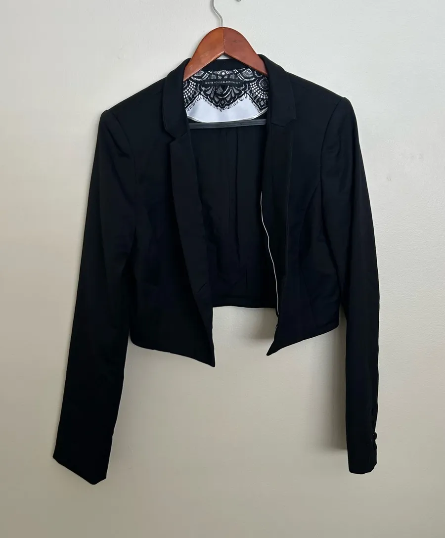 White House Black Market cropped blazer