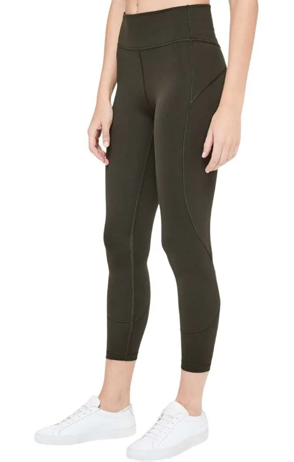 Lululemon In Movement 7/8 Tight *Everlux 25” Size 4 Dark Olive