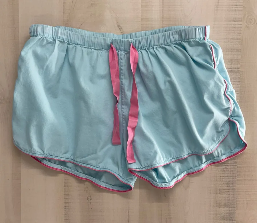 LAKE cotton blue pink sleep lounge shorts L Size L