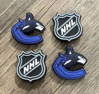 Vancouver Canucks Hockey Team Charm For Crocs Shoe Charms - 4 Pieces