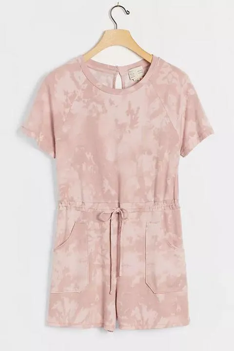 Anthropologie Pink Tie Dye Romper