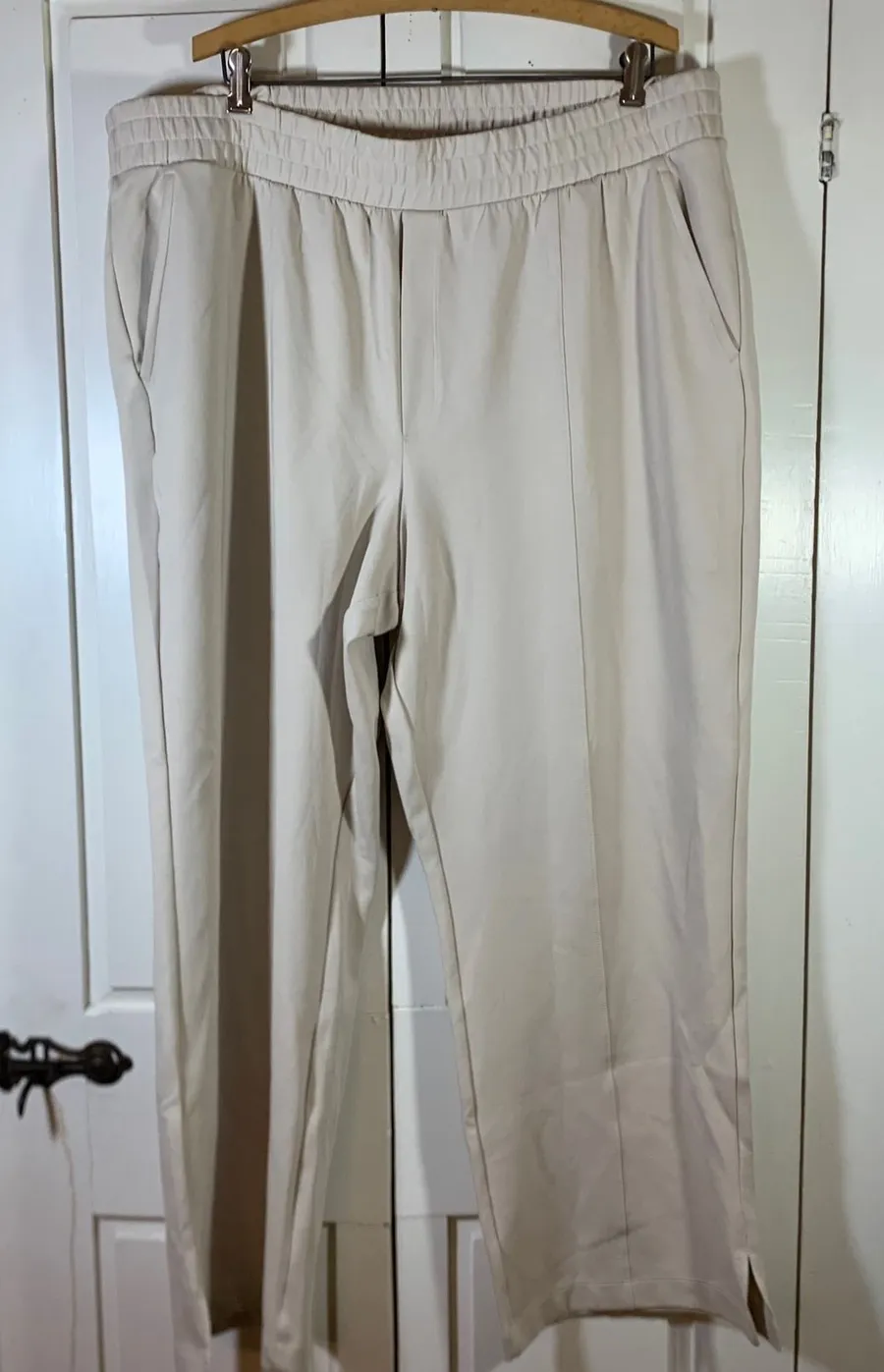 Old Navy Active Dynamic Fleece High Rise Wide Leg Pants Beige XXL Athleisure Tan