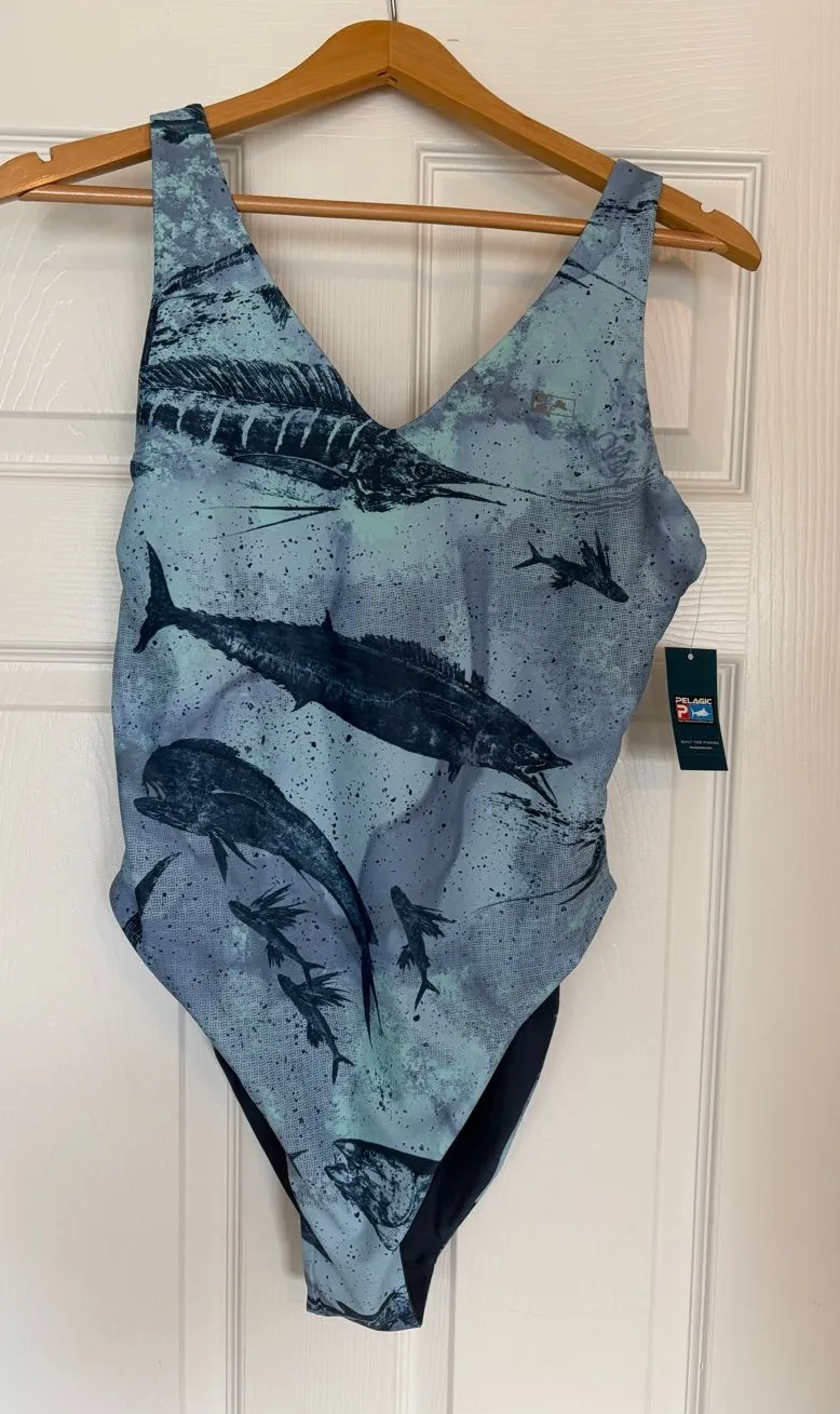 NWT Pelagic Reversible One Piece Swimsuit XL Open Seas Beach Y13