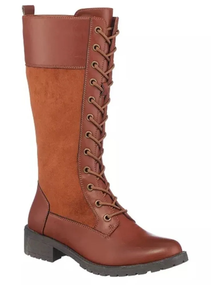 G.C. Vegan Leather Boots Brown Size 8.5