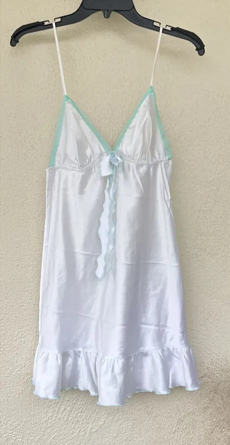 VTG Y2K Victoria’s Secret Angels White Lingerie Slip Dress Bow 2XS Fairy Dainty