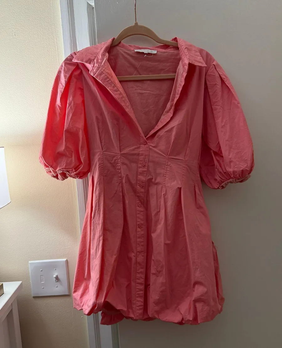 Pink Bubble Mini Dress