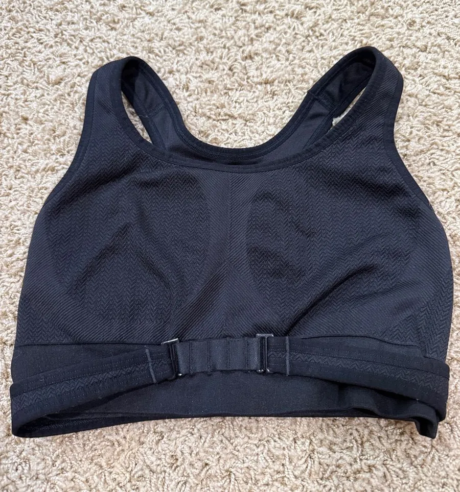 Patagonia Sports Bra Women’s Medium Black | Front Adjustable Band | Medium Suppo