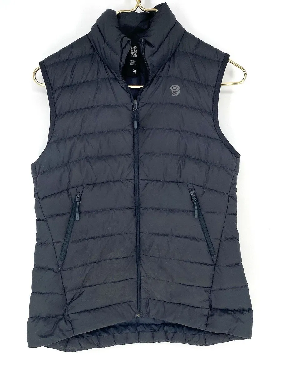 Mountain Hardwear Rhea Ridge Down Vest Black Full Zip Womens XS
