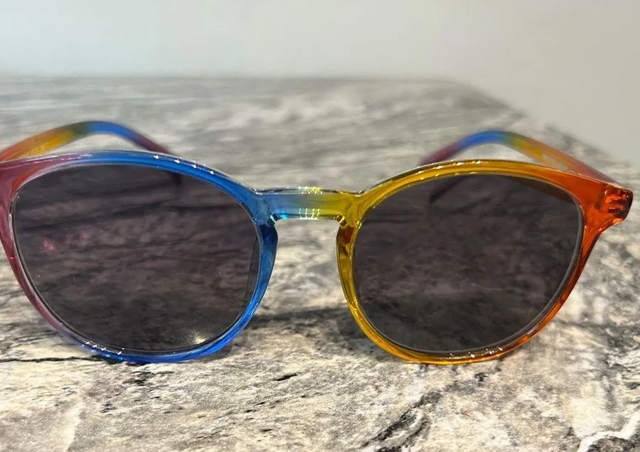 Colorful Round Sunglasses Blue