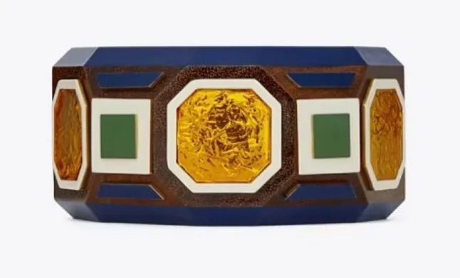 TORY BURCH Wood Geo Cuff Bracelet - New With Tags
