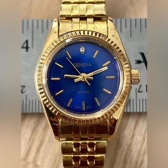 Fashion Watch Geneva Brand Gold